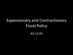 Expansionary and Contractionary Fiscal Policy AG 23.03