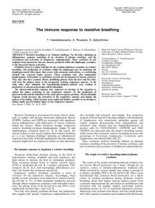 The immune response to resistive breathing REVIEW