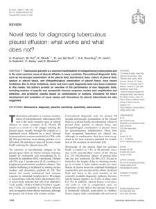 Novel tests for diagnosing tuberculous pleural effusion: what works and what REVIEW