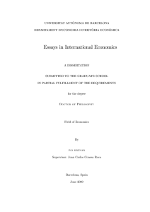 Essays in International Economics