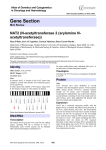 Gene Section NAT2 (N-acetyltransferase 2 (arylamine N- acetyltransferase)) Atlas of Genetics and Cytogenetics