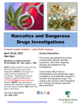 Narcotics and Dangerous Drugs Investigations April 18-22, 2016