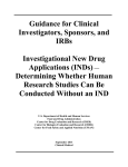 Guidance for Clinical Investigators, Sponsors, and IRBs