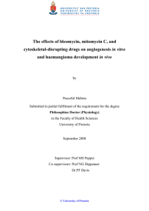 The effects of bleomycin, mitomycin C, and in vitro in vivo