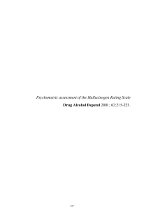 Psychometric assessment of the Hallucinogen Rating Scale Drug Alcohol Depend  137