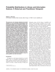 Probability Distributions in Library and Information Stephen J. Bensman