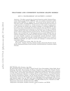 TRACTABLE AND CONSISTENT RANDOM GRAPH MODELS