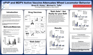 αPVP and MDPV Active Vaccine Attenuates Wheel Locomotor Behavior Introduction