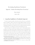 Re-thinking Equilibrium Presidential Approval: Markov-Switching Error-Correction 1 Long-Run Equilibria in Presidential Approval