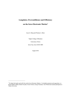 Longshots, Overconfidence and Efficiency on the Iowa Electronic Market