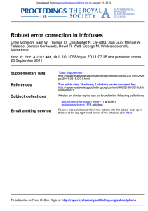 Robust error correction in infofuses