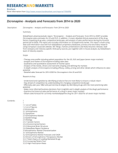 Zicronapine - Analysis and Forecasts from 2014 to 2020 Brochure