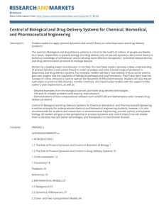 Control of Biological and Drug-Delivery Systems for Chemical, Biomedical,