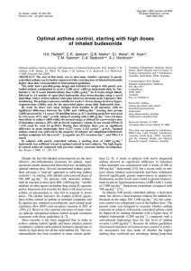 Optimal asthma control, starting with high doses of inhaled budesonide