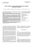 Patient mortality of active pulmonary tuberculosis requiring mechanical ventilation P.L. Lee