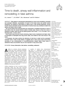 Time to death, airway wall inflammation and remodelling in fatal asthma