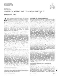 A Is difficult asthma still clinically meaningful? EDITORIAL