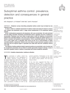 Suboptimal asthma control: prevalence, detection and consequences in general practice