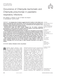 Occurrence of Chlamydia trachomatis and Chlamydia pneumoniae in paediatric respiratory infections