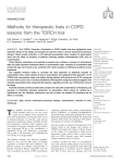 Methods for therapeutic trials in COPD: lessons from the TORCH trial PERSPECTIVE