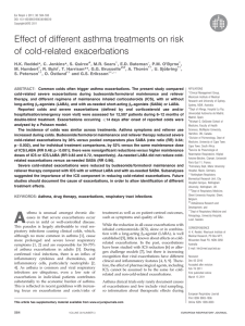 Effect of different asthma treatments on risk of cold-related exacerbations
