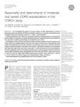 Seasonality and determinants of moderate and severe COPD exacerbations in the