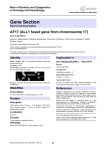 Gene Section AF17 (ALL1 fused gene from chromosome 17)