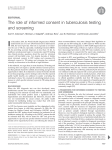 The role of informed consent in tuberculosis testing and screening EDITORIAL