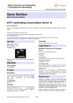 Gene Section ATF1 (activating transcription factor 1) Atlas of Genetics and Cytogenetics