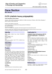 Gene Section CLTC (clathrin heavy polypeptide) Atlas of Genetics and Cytogenetics