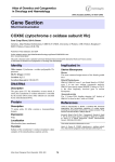 Gene Section COX6C (cytochrome c oxidase subunit VIc) in Oncology and Haematology