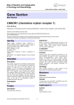 Gene Section CMKOR1 (chemokine orphan receptor 1) Atlas of Genetics and Cytogenetics