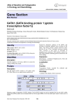 Gene Section GATA1 (GATA binding protein 1 (globin transcription factor1))