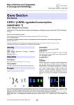 Gene Section CRTC1 (CREB regulated transcription coactivator 1) Atlas of Genetics and Cytogenetics