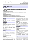 Gene Section PTPRG (protein tyrosine phosphatase, receptor type, G)