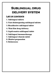 Sublingual drug delivery system List of contents