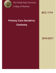 Primary Care Geriatrics Clerkship BCC 7174
