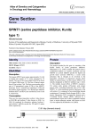 Gene Section SPINT1 (serine peptidase inhibitor, Kunitz type 1)