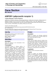 Gene Section ADIPOR1 (adiponectin receptor 1) Atlas of Genetics and Cytogenetics