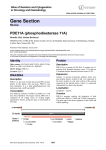 Gene Section PDE11A (phosphodiesterase 11A)  Atlas of Genetics and Cytogenetics