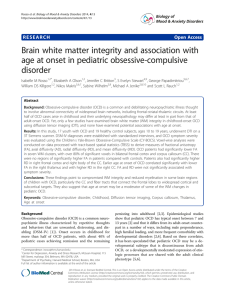 Brain white matter integrity and association with disorder