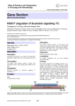 Gene Section RGS17 (regulator of G protein signaling 17) -