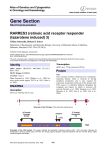 Gene Section RARRES3 (retinoic acid receptor responder (tazarotene induced) 3)