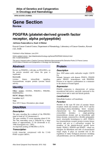 Gene Section PDGFRA (platelet-derived growth factor receptor, alpha polypeptide)