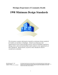 1998 Minimum Design Standards  Michigan Department of Community Health