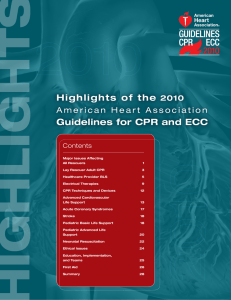 Highlights of the Guidelines for CPR and ECC 2010