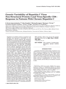Genetic Variability of Hepatitis C Virus þ