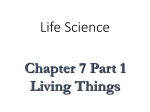 Life Science Chapter 7 Part 1 Living Things