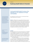 Realizing Health Reform’s Potential