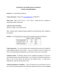 Chemistry for the Health Sciences Laboratory CH 207A, Fall 2009 Syllabus